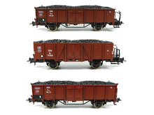 Laden Sie das Bild in den Galerie-Viewer, Roco H0 3-tlg. Set Güterwagen offen m. Kohle ÖBB 66011 OVP