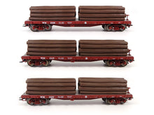 Laden Sie das Bild in den Galerie-Viewer, Märklin H0 Güterwagen US-Rungenwagen-Set zu Shay 45600 neu OVP