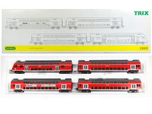 Laden Sie das Bild in den Galerie-Viewer, Trix Express H0 Nahverkehrs-Set Doppelstockwagen beleuchtet 33005 OVP