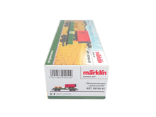 Laden Sie das Bild in den Galerie-Viewer, Märklin H0 Start up Niederbordwagen mit Fliegl Anhänger u Strohballen 00740-01 neu OVP
