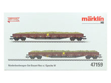 Laden Sie das Bild in den Galerie-Viewer, Märklin H0 Güterwagen Set Niederbordwagen DB AG Eurotrain 2 tlg. 47159 neu OVP