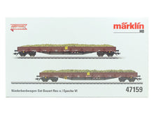 Laden Sie das Bild in den Galerie-Viewer, Märklin H0 Güterwagen Set Niederbordwagen DB AG Eurotrain 2 tlg. 47159 neu OVP
