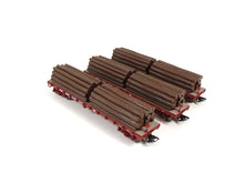 Laden Sie das Bild in den Galerie-Viewer, Märklin H0 Güterwagen US-Rungenwagen-Set zu Shay 45600 neu OVP
