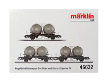 Laden Sie das Bild in den Galerie-Viewer, Märklin H0 Güterwagen Kugelbehälterwagen-Set Uces und Ucs-y 46632 neu OVP