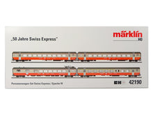 Laden Sie das Bild in den Galerie-Viewer, Märklin H0 Personenwagen-Set Swiss Express 4-teilig SBB 42190 neu OVP