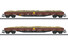 Laden Sie das Bild in den Galerie-Viewer, Märklin H0 Güterwagen Set Niederbordwagen DB AG Eurotrain 2 tlg. 47159 neu OVP