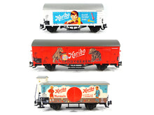 Laden Sie das Bild in den Galerie-Viewer, Märklin H0 Güterwagen Set 3-teilig Haribo DB 46384 46399 48900 neu OVP
