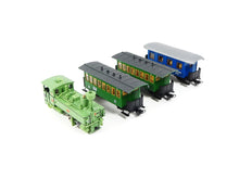 Laden Sie das Bild in den Galerie-Viewer, Liliput H0e Schmalspur "Höllentalbahn" Dampflok U1 und 3 Personenwagen ÖGLB 713 OVP- Bastler