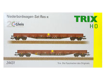 Laden Sie das Bild in den Galerie-Viewer, Trix H0 Niederbordwagen Set DB AG 24431 neu OVP