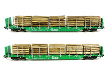 Laden Sie das Bild in den Galerie-Viewer, Roco H0 2-tlg. Set: Rungenwagen Rnoos OnRail 6600319 neu OVP