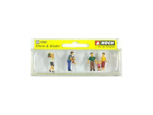 Laden Sie das Bild in den Galerie-Viewer, Modellbau Figuren Eltern & Kinder, Noch H0 15592 neu, OVP