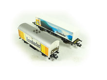 Laden Sie das Bild in den Galerie-Viewer, Güterwagen-Set Kühlwagen (Bierwagen) Krombacher, Minitrix N 91024 OVP