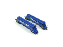 Laden Sie das Bild in den Galerie-Viewer, Fleischmann N 849004, 2-tlg. Set: Staubsilowagen, ENVILOC, neu, OVP