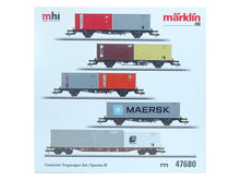 Laden Sie das Bild in den Galerie-Viewer, Container Tragwagen Set DB, mhi Märklin H0 47680 neu OVP
