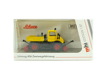 Laden Sie das Bild in den Galerie-Viewer, Zweiwegefahrzeug Unimog 406, 1:87, Schuco 45 266 3400 neu, OVP