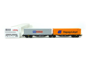 Doppel Containertragwagen Sggrss 80,  Märklin H0 47807 neu, OVP