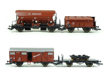 Laden Sie das Bild in den Galerie-Viewer, Güterwagen Set 4-teilig DB Epoche III Sonderserie, Fleischmann H0 95 5805 OVP
