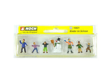 Laden Sie das Bild in den Galerie-Viewer, Modellbahn Figuren Kinder im Schnee, Noch H0 15821 neu, OVP