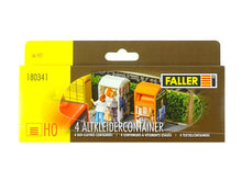 Laden Sie das Bild in den Galerie-Viewer, Modellbau Bausatz 4 Altkleidercontainer, Faller H0 180341 neu