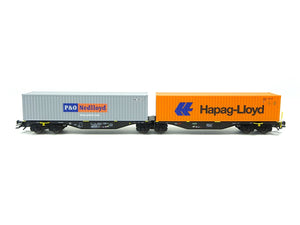 Doppel Containertragwagen Sggrss 80,  Märklin H0 47807 neu, OVP