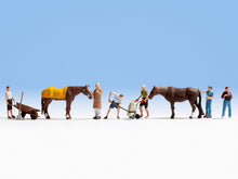 Laden Sie das Bild in den Galerie-Viewer, Modellbau Figuren Stallarbeit, Noch H0 15634 neu, OVP