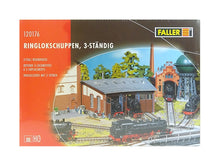 Laden Sie das Bild in den Galerie-Viewer, Modellbahn Lokschuppen Ringlokschuppen 3 ständig, Faller H0 120176 neu OVP