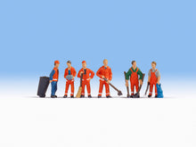 Laden Sie das Bild in den Galerie-Viewer, Modellbahn Figuren Stadtreinigung, 6 Figuren, Noch H0 15029 neu, OVP