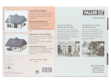 Laden Sie das Bild in den Galerie-Viewer, Modellbahn Bausatz Bungalow mit Plattendach, Faller H0 130644 neu OVP