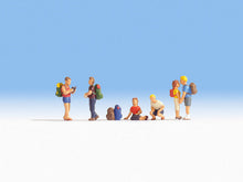 Laden Sie das Bild in den Galerie-Viewer, Modellbahn Zubehör Wanderer 6 Figuren, Noch H0 15873 neu OVP