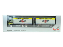 Laden Sie das Bild in den Galerie-Viewer, MB Actros `18 Streamspace 2.5 Koffer-Hängerzug "Camion"(CH), Herpa H0 950787 neu OVP