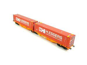 Güterwagen Wascosa Containertragwagen Typ Sggmrss "Essers", ACME H0 40386 neu OVP