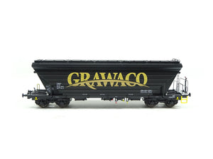 Güterwagen Getreidesilowagen Uagpps Grawaco schwarz, NME H0 513654 AC neu OVP