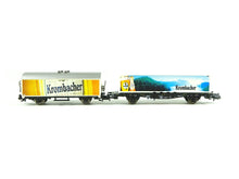 Laden Sie das Bild in den Galerie-Viewer, Güterwagen-Set Kühlwagen (Bierwagen) Krombacher, Minitrix N 91024 OVP