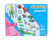 Laden Sie das Bild in den Galerie-Viewer, Geschenkset Bäuerin mit Weidetieren, Playmobil 70608 neu OVP