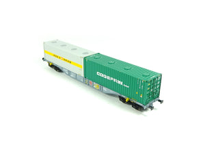 Güterwagen Containertragwagen Typ Sngss ERMEWA 'Bertschi', ACME H0 40406 neu OVP