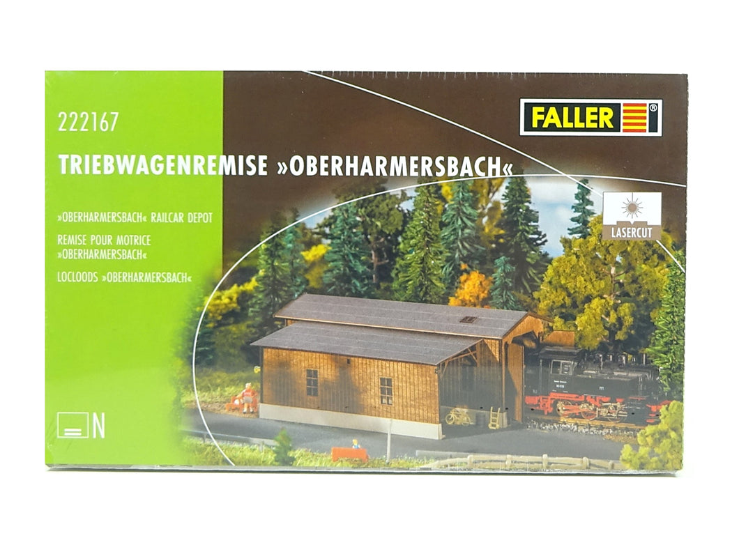 Modellbahn Bausatz Triebwagenremise Oberharmersbach, Faller N 222167 neu OVP