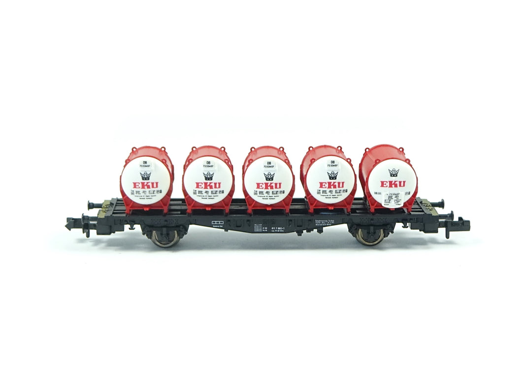 Fleischmann N Behältertragwagen Lbs598  EKU DB 8230 OVP