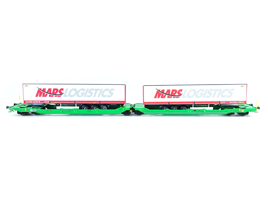 Märklin H0 Doppel-Taschenwagen Sdggmrss Spedition Mars CFL 47473 neu OVP