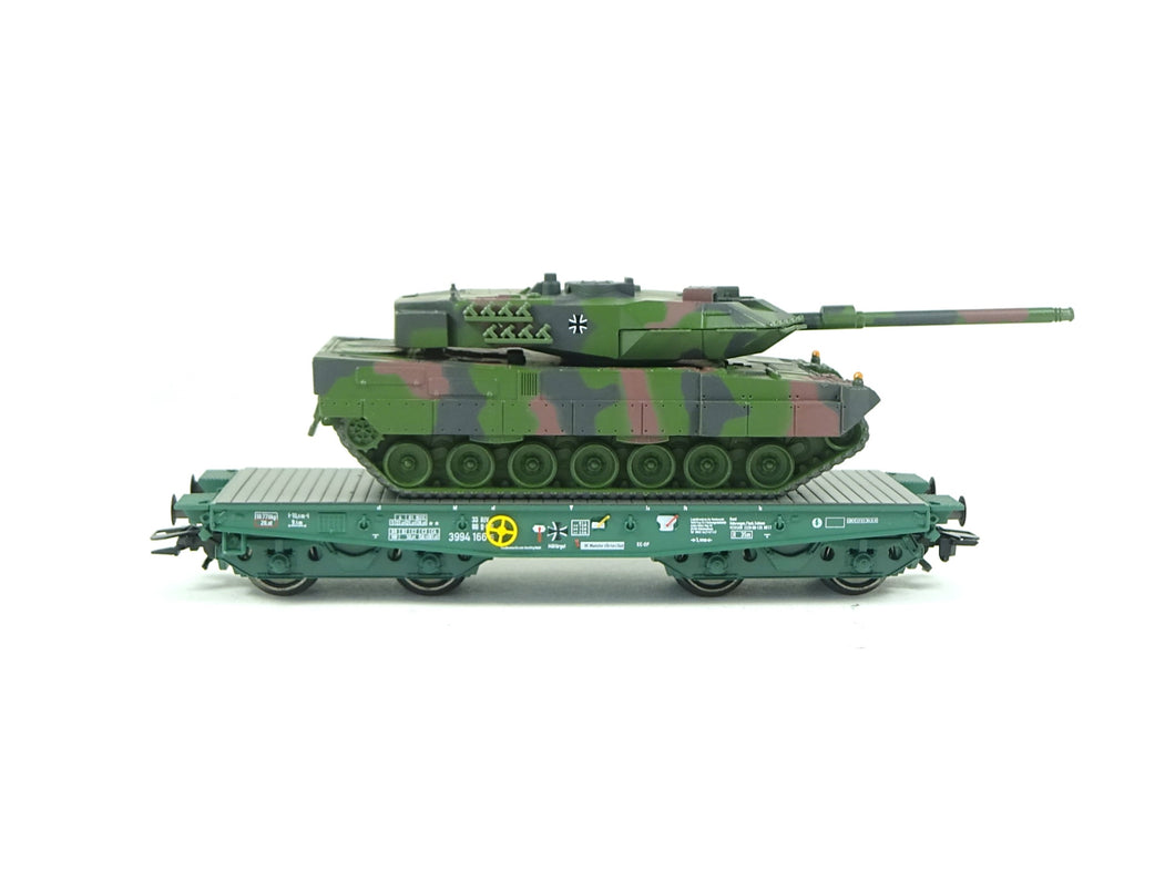 Märklin H0 Schwerlast-Flachwagen Rlmmps Leopard 2A6 Bundeswehr 48870 neu OVP
