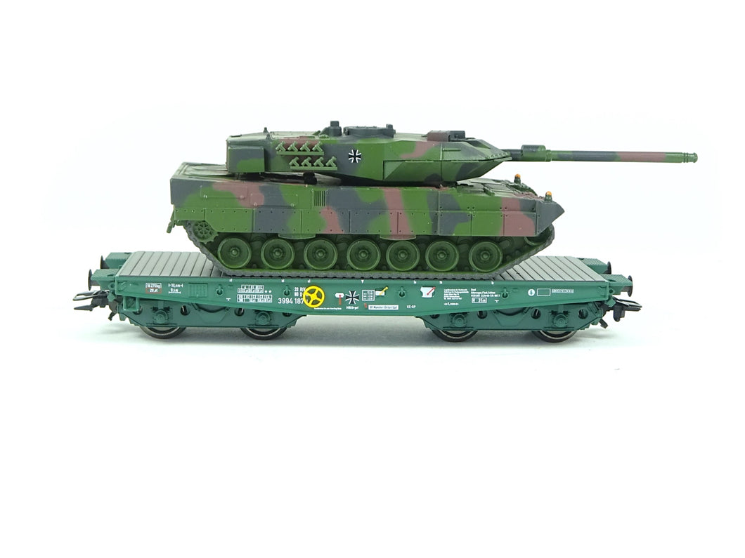 Märklin H0 Schwerlast-Flachwagen Rlmmps Leopard 2A6 Bundeswehr 48871 neu OVP