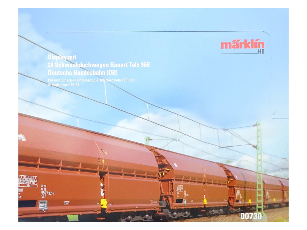 Güterwagen Schwenkdachwagen Display Tals DB 24 Stück, Märklin H0 00730 neu OVP