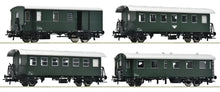 Laden Sie das Bild in den Galerie-Viewer, Roco H0 Personenwagen 4-tlg. Set: Nebenbahnzug ÖBB 6200050 neu OVP
