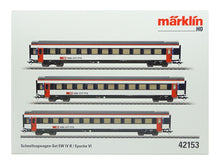Laden Sie das Bild in den Galerie-Viewer, Märklin H0 Schnellzugwagen-Set EW IV B SSB 3-teilig 42153 neu OVP
