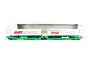 Märklin H0 Doppel-Taschenwagen Sdggmrss Spedition Mars CFL 47473 neu OVP