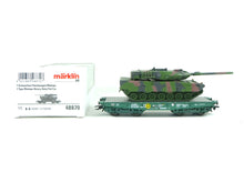 Laden Sie das Bild in den Galerie-Viewer, Märklin H0 Schwerlast-Flachwagen Rlmmps Leopard 2A6 Bundeswehr 48870 neu OVP
