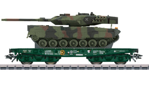 Märklin H0 Schwerlast-Flachwagen Rlmmps Leopard 2A6 Bundeswehr 48871 neu OVP