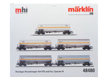 Laden Sie das Bild in den Galerie-Viewer, Märklin H0 Druckgas-Kesselwagen-Set VTG und Eva 5-teilig 48480 neu OVP
