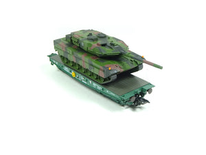 Märklin H0 Schwerlast-Flachwagen Rlmmps Leopard 2A6 Bundeswehr 48843 neu OVP