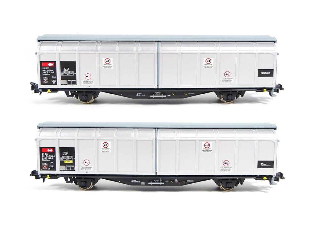 Roco H0 Güterwagen Set Schiebewandwagen SBB 2 tlg 6600110 neu OVP