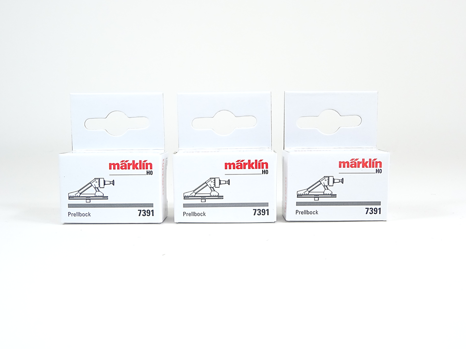 Märklin H0 K Gleis Prellbock x 3 7391 neu OVP